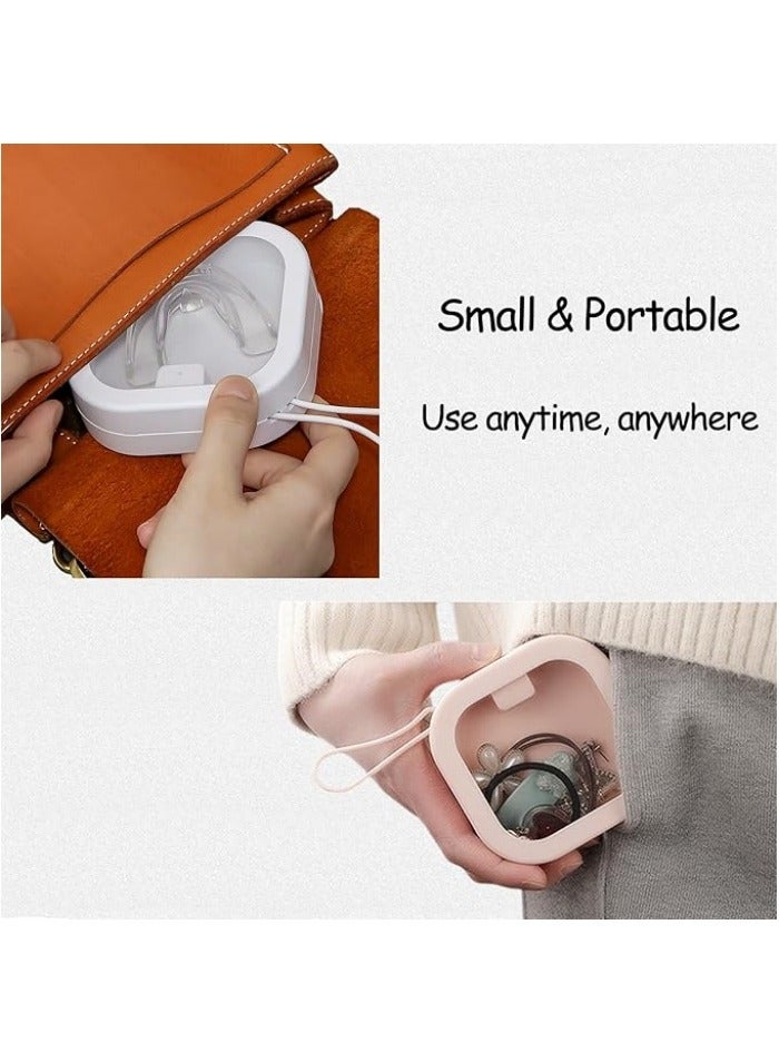 4 Pcs Hair Tie Organizer, Portable Hair Tie Containers Storage Box Small Stackable Hair Ties Qtip Travel Holder Cotton Swab Dispenser Hair Accessories Organizer for Girls - Image 2